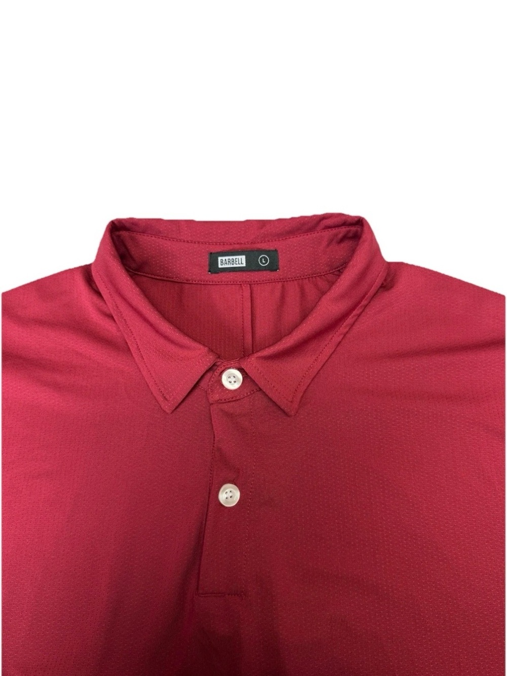 Barbell Men's Burgundy Performance Polo